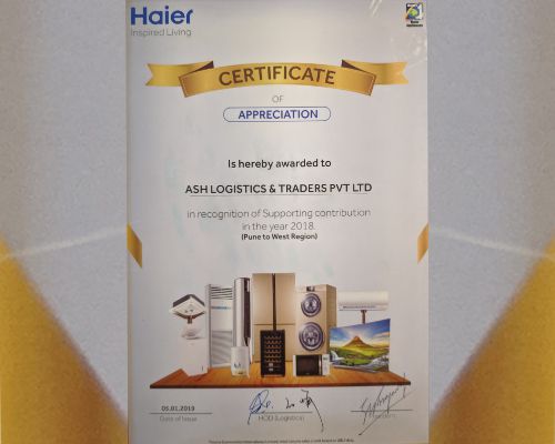 Haier Certificate