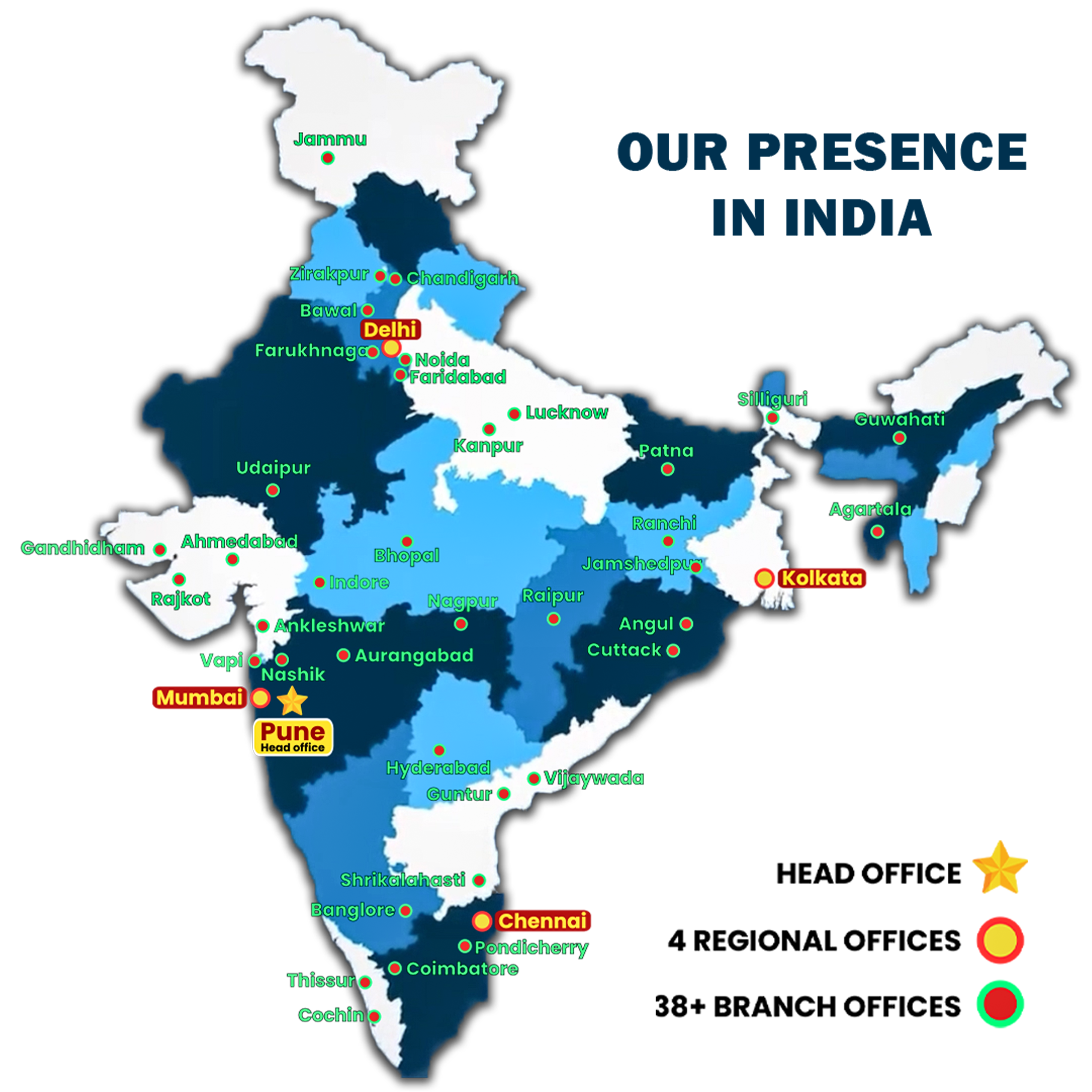 Pan India Presence Map